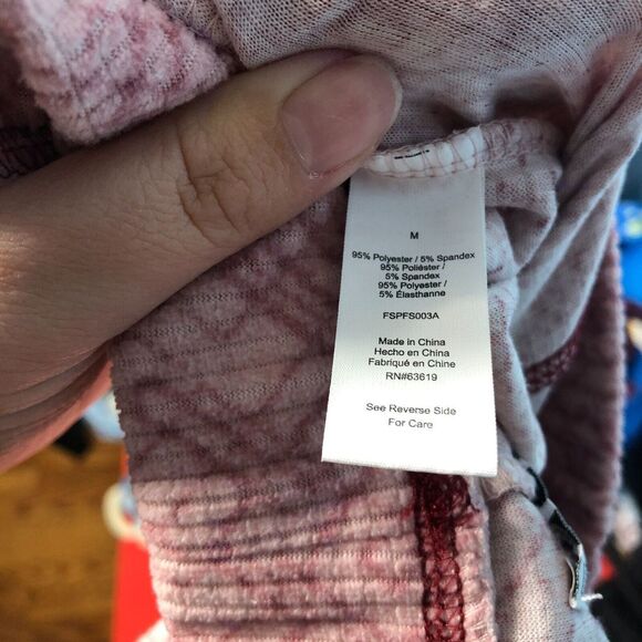 Spyder Pants Womens Medium Pink Jogger Thermal Waffle Knit Logo - Picture 7 of 7